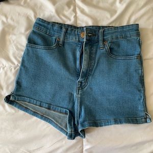BDG super high rise denim shorts